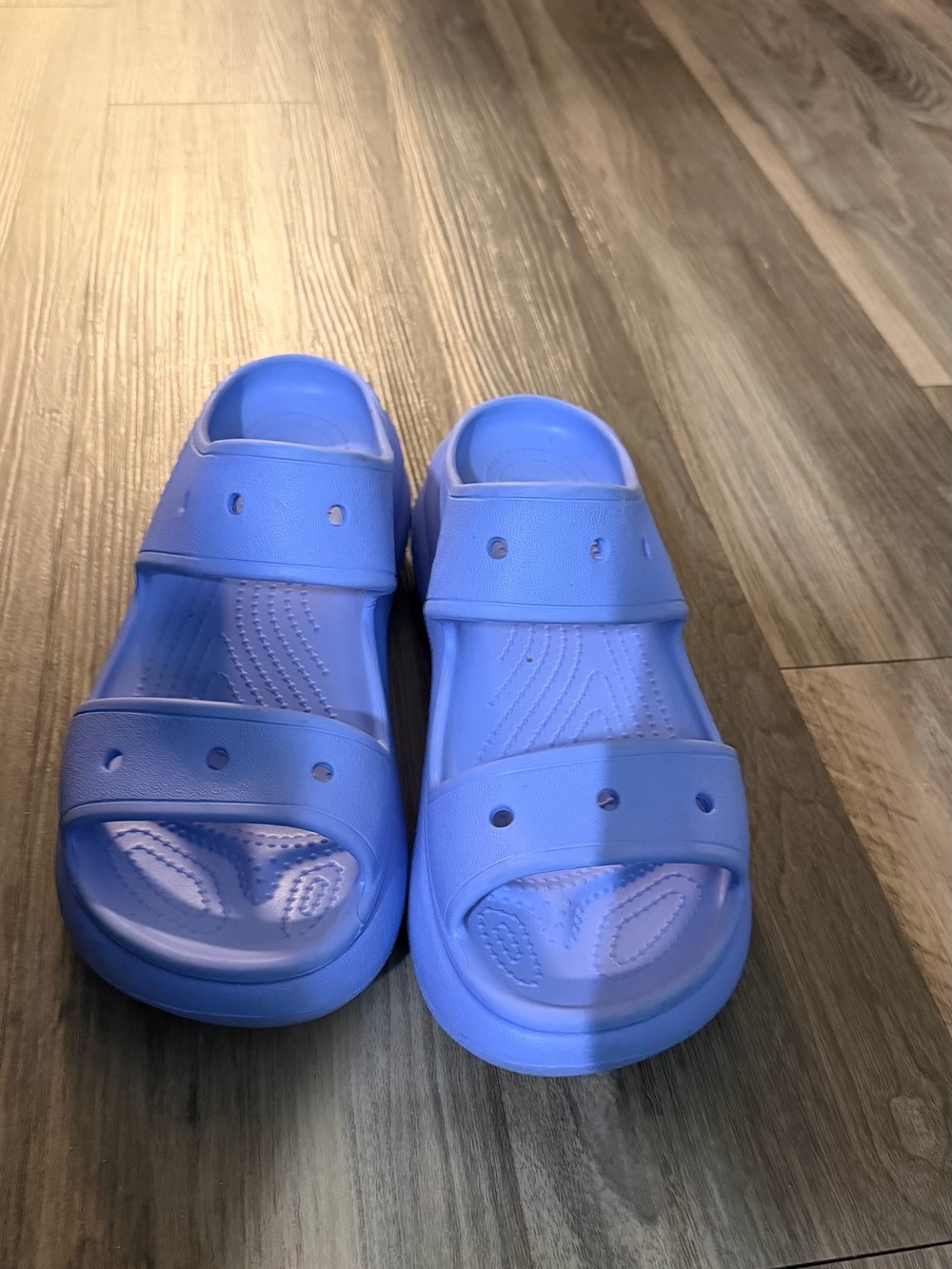 Periwinkle Croc Sandals  Size 11